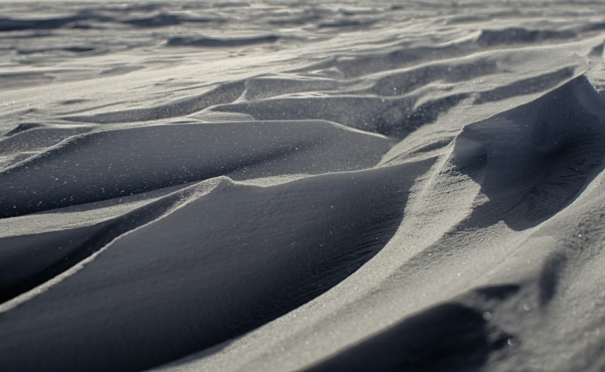 Sastrugi - wind sculpted snow.