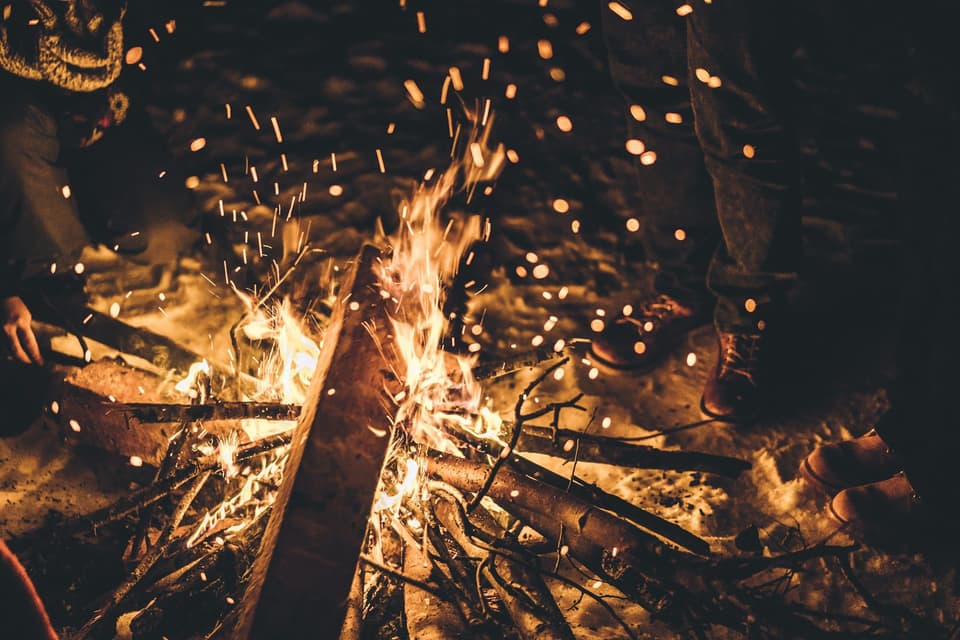 time-lapse photography of scorching bonfire flame