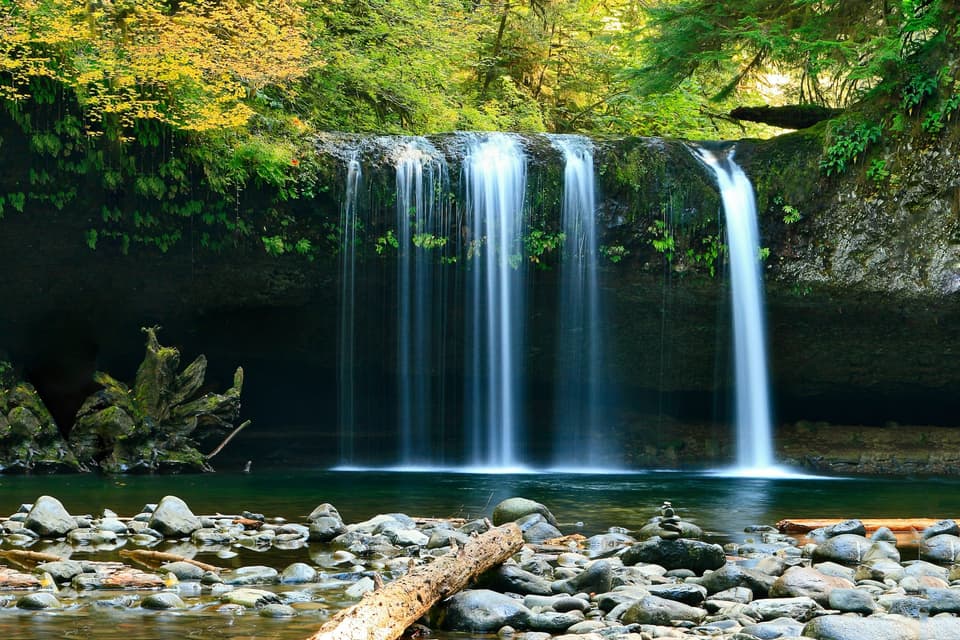 Peaceful waterfall